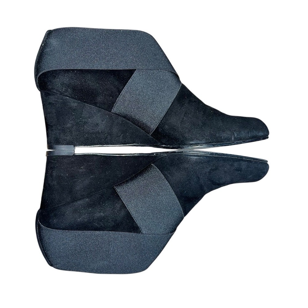 Stuart Weitzman Black Suede Coban Wedge Bootie Size 8.5
